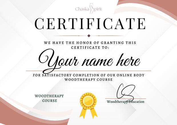 Online training Wood Therapy French